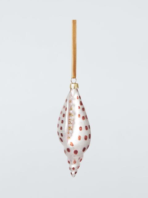 John Lewis The Connoisseur Spotted Shell Bauble, White - image 1