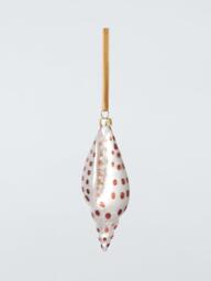 John Lewis The Connoisseur Spotted Shell Bauble, White