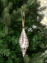 John Lewis The Connoisseur Spotted Shell Bauble, White - thumbnail 2