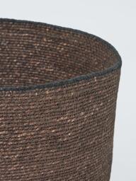 John Lewis Seagrass Pedestal Basket, Cocoa, Set of 2 - thumbnail 3