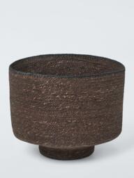 John Lewis Seagrass Pedestal Basket, Cocoa, Set of 2 - thumbnail 2