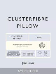 John Lewis Synthetic Clusterfibre Standard Pillow, Firm - thumbnail 4