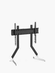 AVF QB600S Replacement TV Stand with Bracket for TVs from 55” to 100”, Black/Silver - thumbnail 1