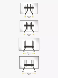 AVF QB600S Replacement TV Stand with Bracket for TVs from 55” to 100”, Black/Silver - thumbnail 6