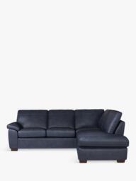 John Lewis Camden 5+ Seater RHF Chaise Corner End Leather Sofa, Dark Leg - thumbnail 5