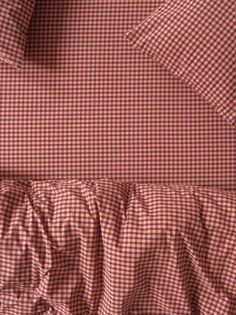 Piglet in Bed Washed Cotton Percale Gingham Fitted Sheet - image 1