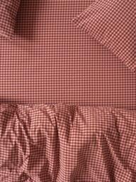 Piglet in Bed Washed Cotton Percale Gingham Fitted Sheet - thumbnail 1