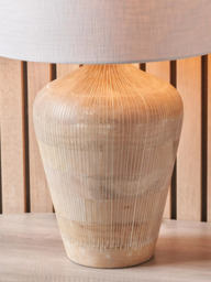 Pacific Taika Wooden Table Lamp, White Wash - thumbnail 4
