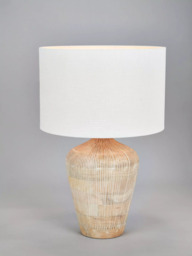Pacific Taika Wooden Table Lamp, White Wash - thumbnail 1