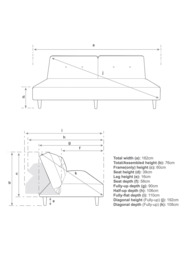 John Lewis Clapton Fixed Back Small Sofa Bed, Light Leg - thumbnail 3