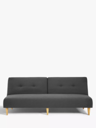 John Lewis Clapton Fixed Back Small Sofa Bed, Light Leg