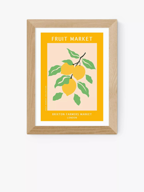 EAST END PRINTS Luxe Poster Co. 'Brixton Farmers Market' Framed Print