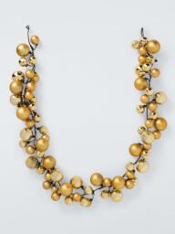 John Lewis Bauble Garland, Gold, L180cm