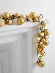 John Lewis Bauble Garland, Gold, L180cm - thumbnail 2