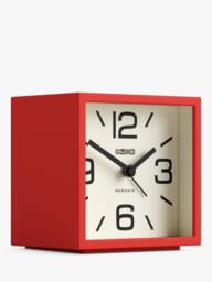 Newgate Clocks Mini Cubic Analogue Alarm Clock, Red - thumbnail 2