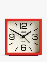 Newgate Clocks Mini Cubic Analogue Alarm Clock, Red