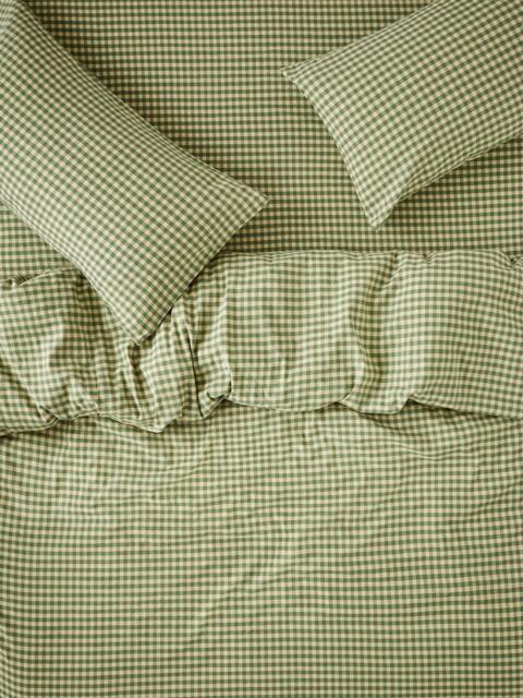 Piglet in Bed Colour Drench Gingham Linen Blend Bedding - image 1