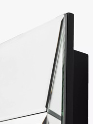 Gallery Direct Salinas Square Bevelled Glass Wall Mirror, 90 x 90cm, Clear/Black - thumbnail 2
