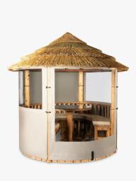 Breeze House Mara Classic Cape Reed Thatch Roof Circular Gazebo, FSC-Certified (Scandinavian Redwood) - thumbnail 4