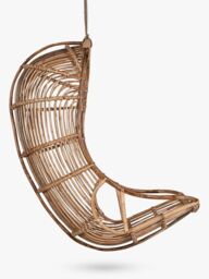 Nkuku Nesari Rattan Garden Hanging Chair, Natural - thumbnail 4