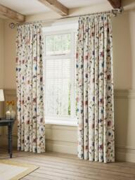 John Lewis Isabelle Floral Print Pair Blackout Lined Pencil Pleat Curtains, Multi - thumbnail 3