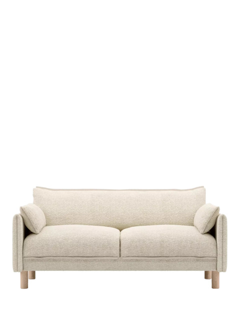 Cozmo Cozy 2 Seater Sofa, Ecru Boucle Natural Piping - image 1