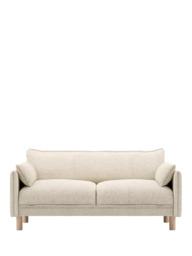 Cozmo Cozy 2 Seater Sofa, Ecru Boucle Natural Piping - thumbnail 1