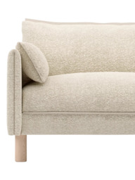 Cozmo Cozy 2 Seater Sofa, Ecru Boucle Natural Piping - thumbnail 5