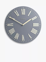 Jones Clocks Strand Roman Numeral Analogue Wall Clock, 30cm, French Navy - thumbnail 1