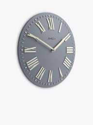 Jones Clocks Strand Roman Numeral Analogue Wall Clock, 30cm, French Navy - thumbnail 2