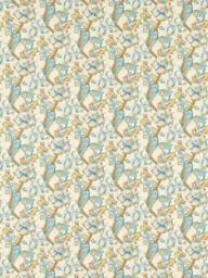 Clarke & Clarke Golden Lily Made to Measure Curtains or Roman Blind, Linen/Teal