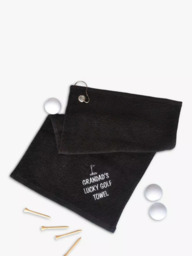 Solesmith Personalised Golf Towel, Black - thumbnail 2