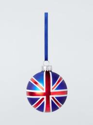 John Lewis Curate & Collect Union Flag Bauble, Multi - thumbnail 1