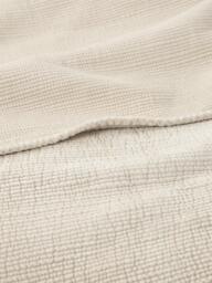 John Lewis Cotton Velvet Embroidered Stitch Quilt, Champagne - thumbnail 3