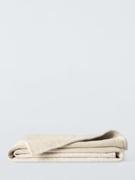John Lewis Cotton Velvet Embroidered Stitch Quilt, Champagne - thumbnail 4
