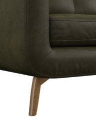 John Lewis Barbican Grand 4 Seater Leather Sofa, Light Leg - thumbnail 6