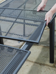 John Lewis Henley by KETTLER 8-Seater Extending Rectangular Garden Dining Table, 150cm, Iron Grey - thumbnail 4