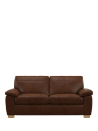 John Lewis Camden Large 3 Seater Leather Sofa, Light Leg - thumbnail 5