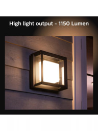 Philips Hue White and Colour Ambiance Econic LED Smart Outdoor Wall Light, Black - thumbnail 5