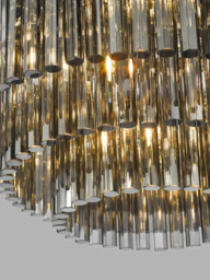 Där Logan Smoked Crystal Flush Ceiling Light - thumbnail 3