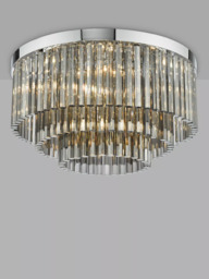 Där Logan Smoked Crystal Flush Ceiling Light - thumbnail 6