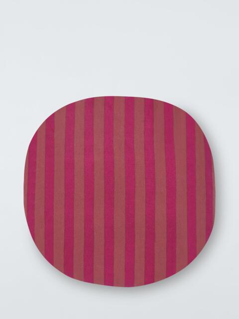 John Lewis Striped Round Indoor/Outdoor Cushion, Purple/Multi - image 1