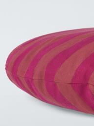 John Lewis Striped Round Indoor/Outdoor Cushion, Purple/Multi - thumbnail 3