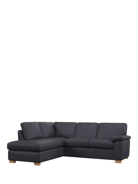 John Lewis Camden LHF Chaise Corner Leather Sofa, Light Leg - image 1