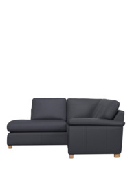 John Lewis Camden LHF Chaise Corner Leather Sofa, Light Leg - thumbnail 3