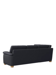 John Lewis Camden LHF Chaise Corner Leather Sofa, Light Leg - thumbnail 4