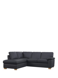 John Lewis Camden LHF Chaise Corner Leather Sofa, Light Leg - thumbnail 1