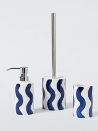 John Lewis Wavy Stripe Toilet Brush and Holder - thumbnail 3