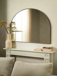 John Lewis Scandi Metal Overmantel Mirror, 76 x 102cm - thumbnail 2
