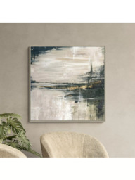 John Lewis Yharnna 'Emerald' Framed Canvas Print, 104 x 104cm, Green - thumbnail 2